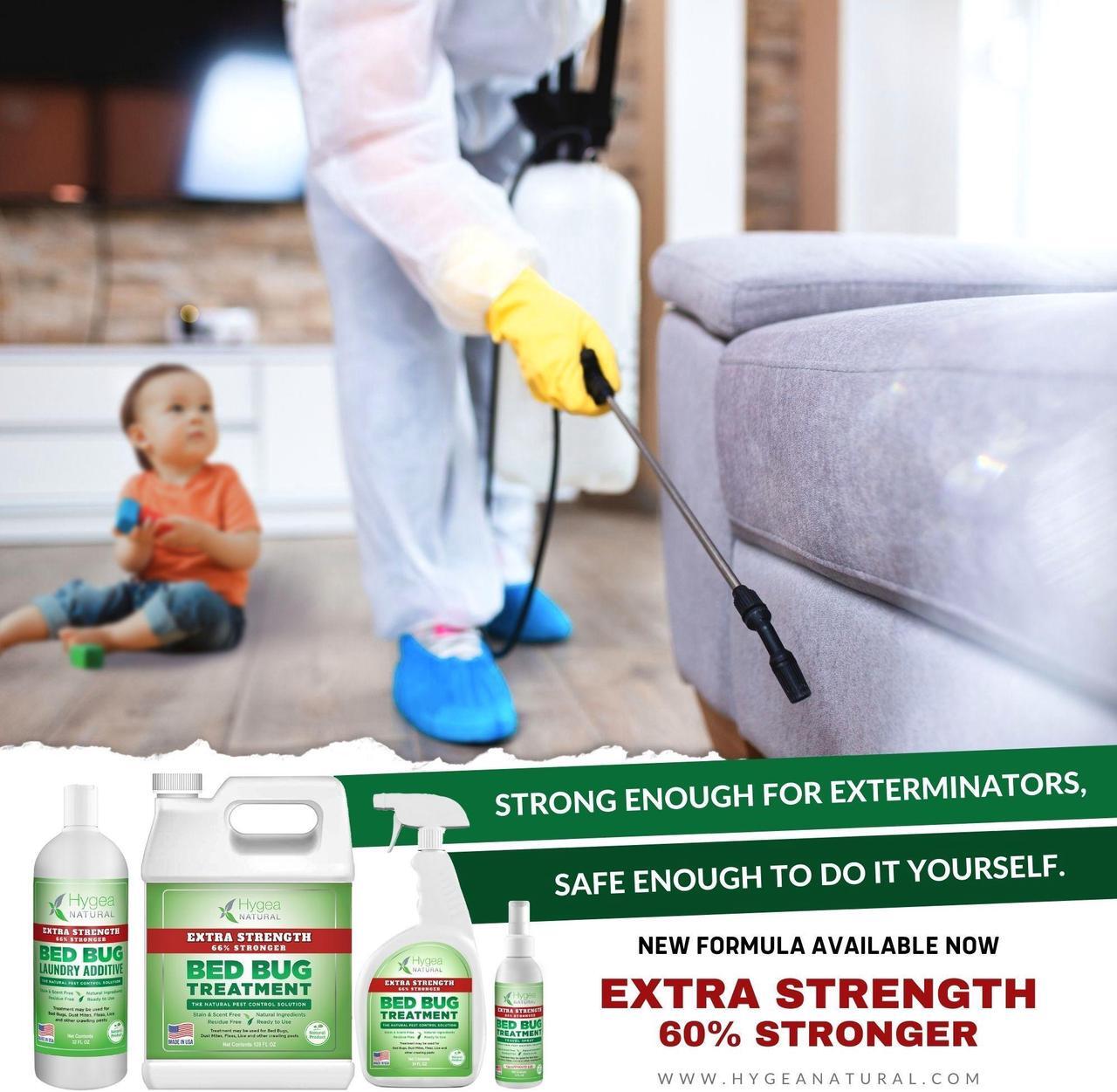 Alt view image 4 of 6 - Bed Bug & Mite Extra Strength 24oz Spray by Hygea Natural  New Formula 66% Stronger- Stain & Scent Free Treatment  Natural Formula - Child & Pet Safe- Natural Bed Bug Spray, dust Mites, lice