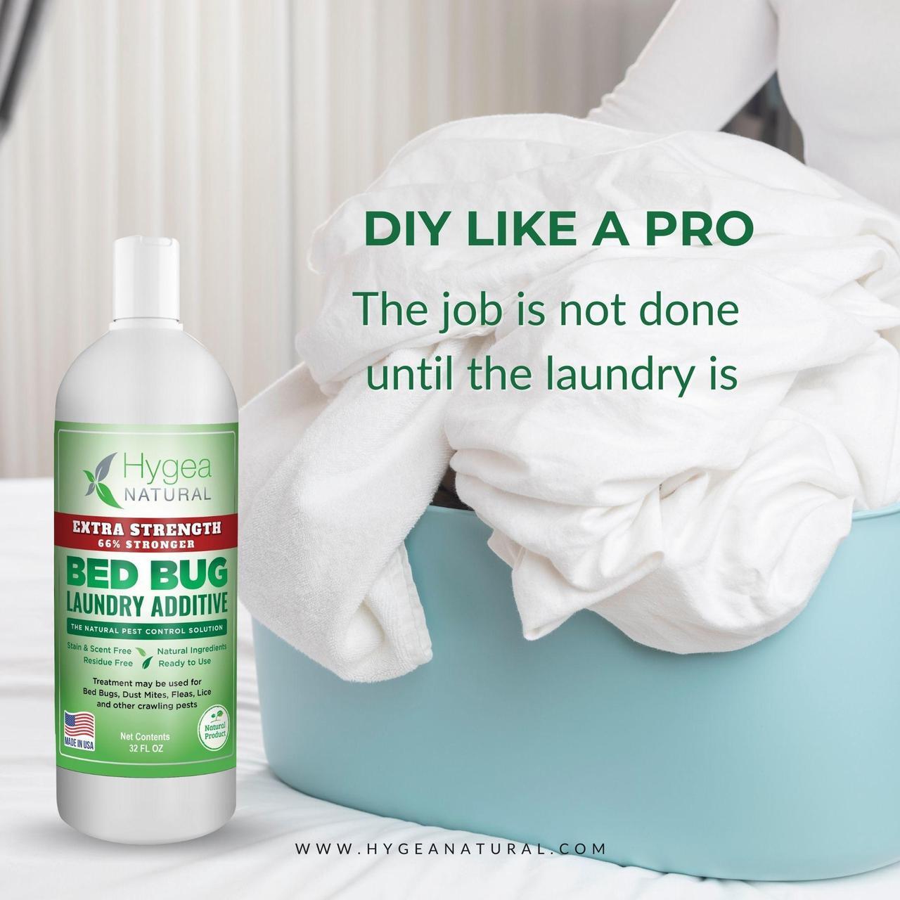 Alt view image 2 of 6 - Bed Bugs and Mites Extra Strength Laundry Additive by Hygea Natural - Odorless, Non Toxic, Safe for children and pets- use on all laundry safe items
