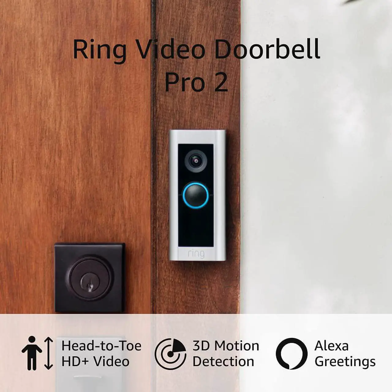 Alt view image 7 of 20 - Ring Wired Video Doorbell Pro, Smart WiFi Video Doorbell Wired - Satin Nickel