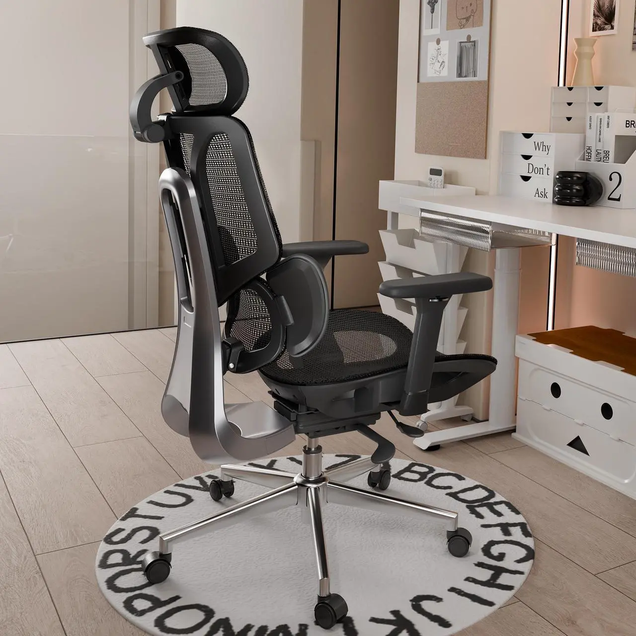 Main image of Hbada E3 Ergonomic Office Chair Pro with Dynamic Lumbar Support, 4D Adjustable Headrest for Home Office Chair, 6D Adjustable Armrests Desk Chair, Swivel Big and Tall Computer Chair, Black(No Footrests