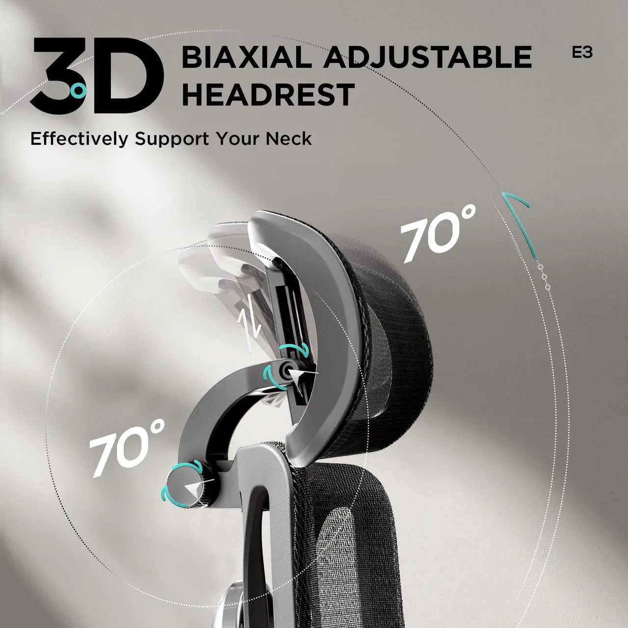 Alt view image 6 of 7 - Hbada E3 Ergonomic Office Chair Pro with Dynamic Lumbar Support, 4D Adjustable Headrest for Home Office Chair, 6D Adjustable Armrests Desk Chair, Swivel Big and Tall Computer Chair, Black(No Footrests