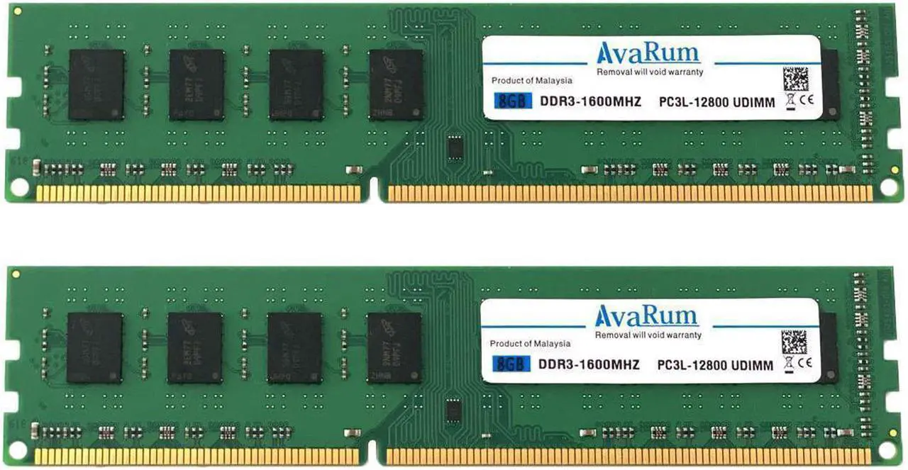 Main image of 16GB (2x8GB) DDR3L 1600Mhz (PC3L-12800) Desktop Memory Module by Avarum Ram