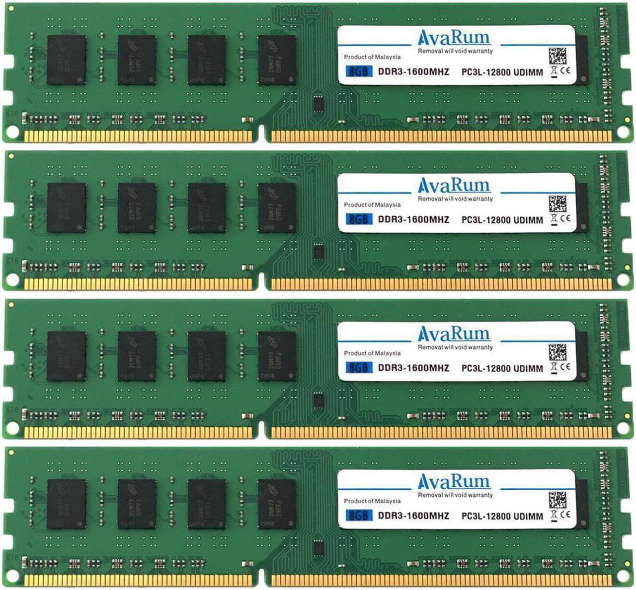 Alt view image 6 of 6 - Asus Z87-K Motherboard Combo Set with Intel Core i5-4570 LGA 1150 CPU 4pcs X 8GB = 32GB 1600MHz DDR3L Memory by Avarum Ram
