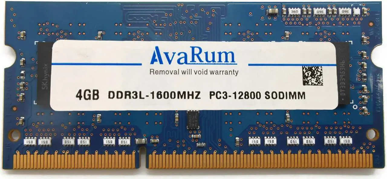 Alt view image 2 of 5 - 16GB (4X4GB) DDR3L-1600Mhz (PC3L 12800) SODIMM 1Rx8 Black Memory for Laptops by Avarum Ram