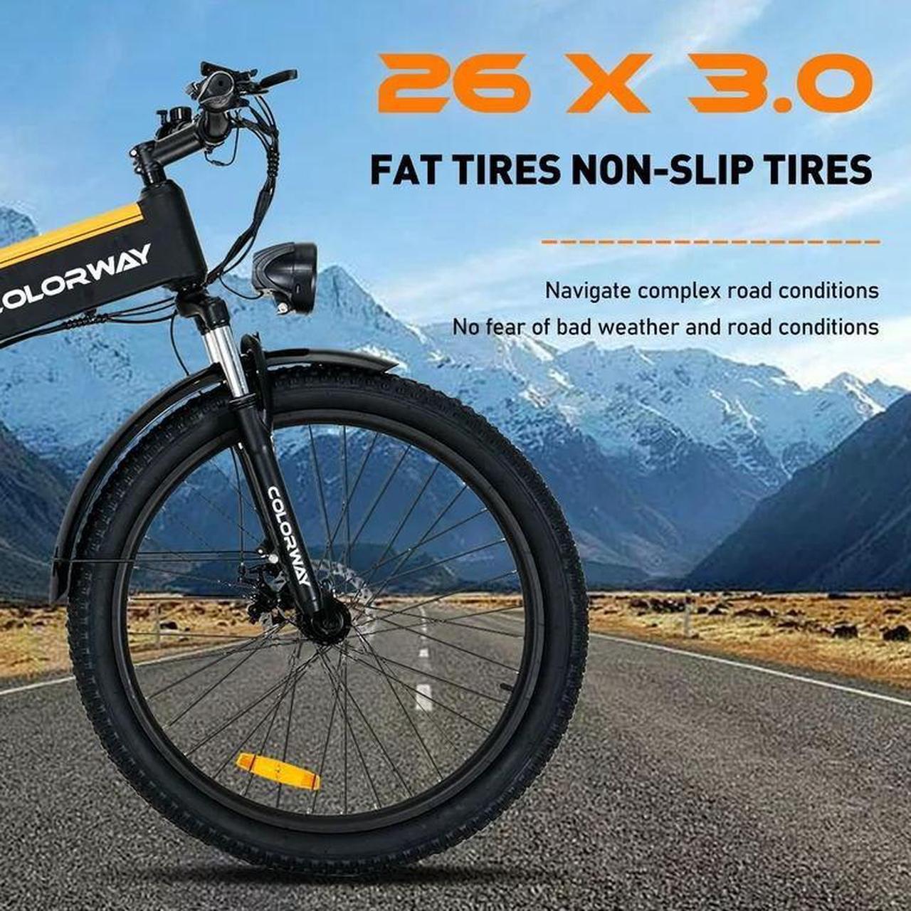 Alt view image 6 of 7 - COLORWAY 26 Folding Electric bike,500W/12AH/36V Removable Battery, Light Aluminum Alloy E bike, Max speed up to 19.99MPH