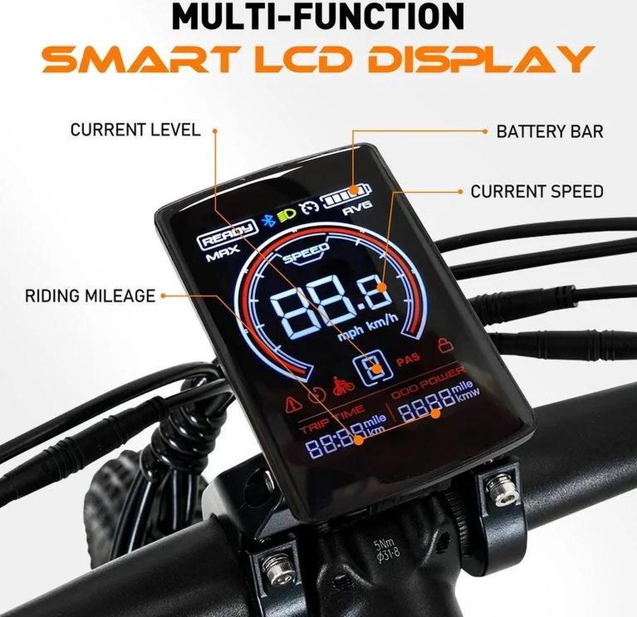 Alt view image 5 of 7 - COLORWAY 26 Folding Electric bike,500W/12AH/36V Removable Battery, Light Aluminum Alloy E bike, Max speed up to 19.99MPH
