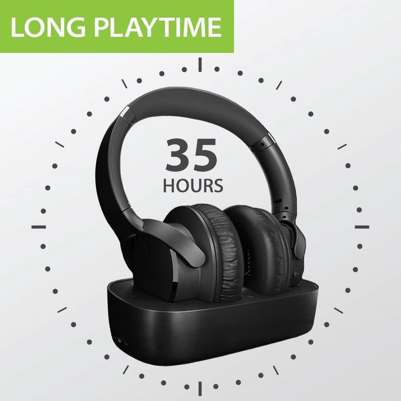 Alt view image 5 of 7 - Avantree Ensemble - Wireless Headphones for TV Watching with Charging Dock & Transmitter, Easy Setup & Comfortable Fit for Seniors, 35hrs Bluetooth Headset, No Lip-Sync Delay, Compatible with All TVs