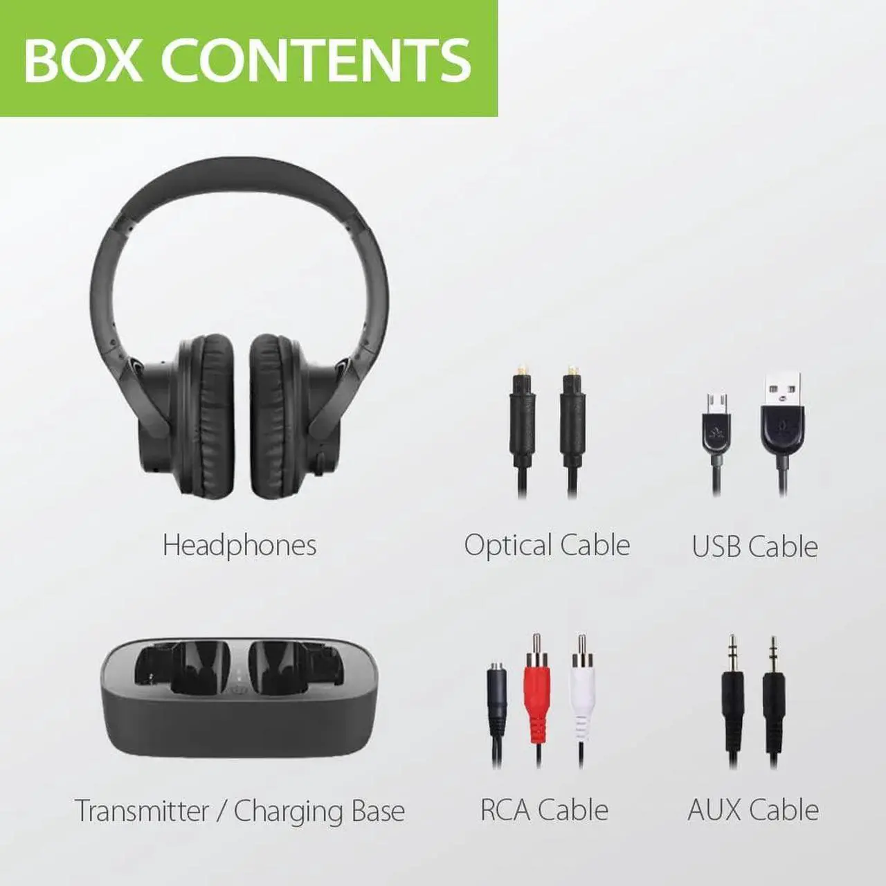 Alt view image 7 of 7 - Avantree Ensemble - Wireless Over-Ear Headphones for TV Watching with Universally Compatible Bluetooth 5.0 Transmitter & Charging Dock, 35hr Audio Playtime, and No Lip-Sync Delay