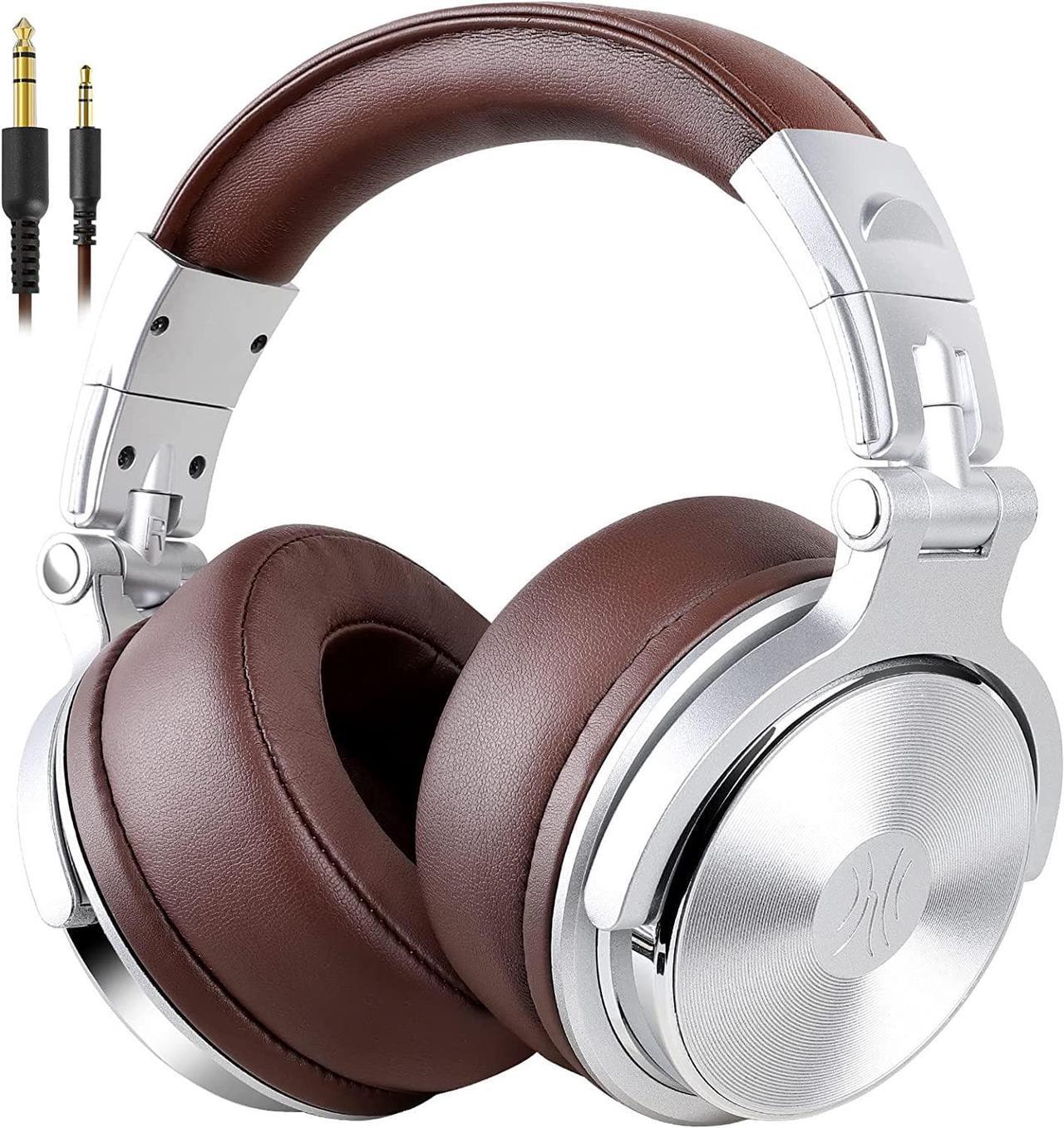 OneOdio Wired Over Ear Headphones with Premium Stereo Sound and 50mm Driver Foldable and Comfortable with Protein Earmuffs, Shareport, Mic for DJ, Recording, Studio, Monitoring, Podcasting, PC