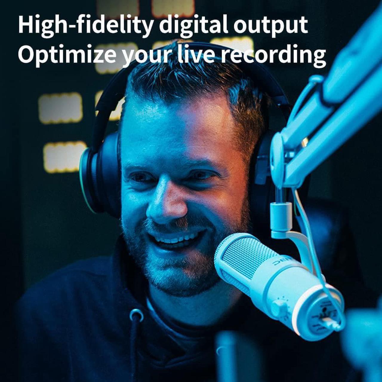 Alt view image 6 of 7 - Deity VO-7U Boom Arm Kit USB Broadcast Microphone Dynamic USB Mic with RGB Lighting Effect for Phones Laptop PS5 Xbox Live Stream Conference Broadcast