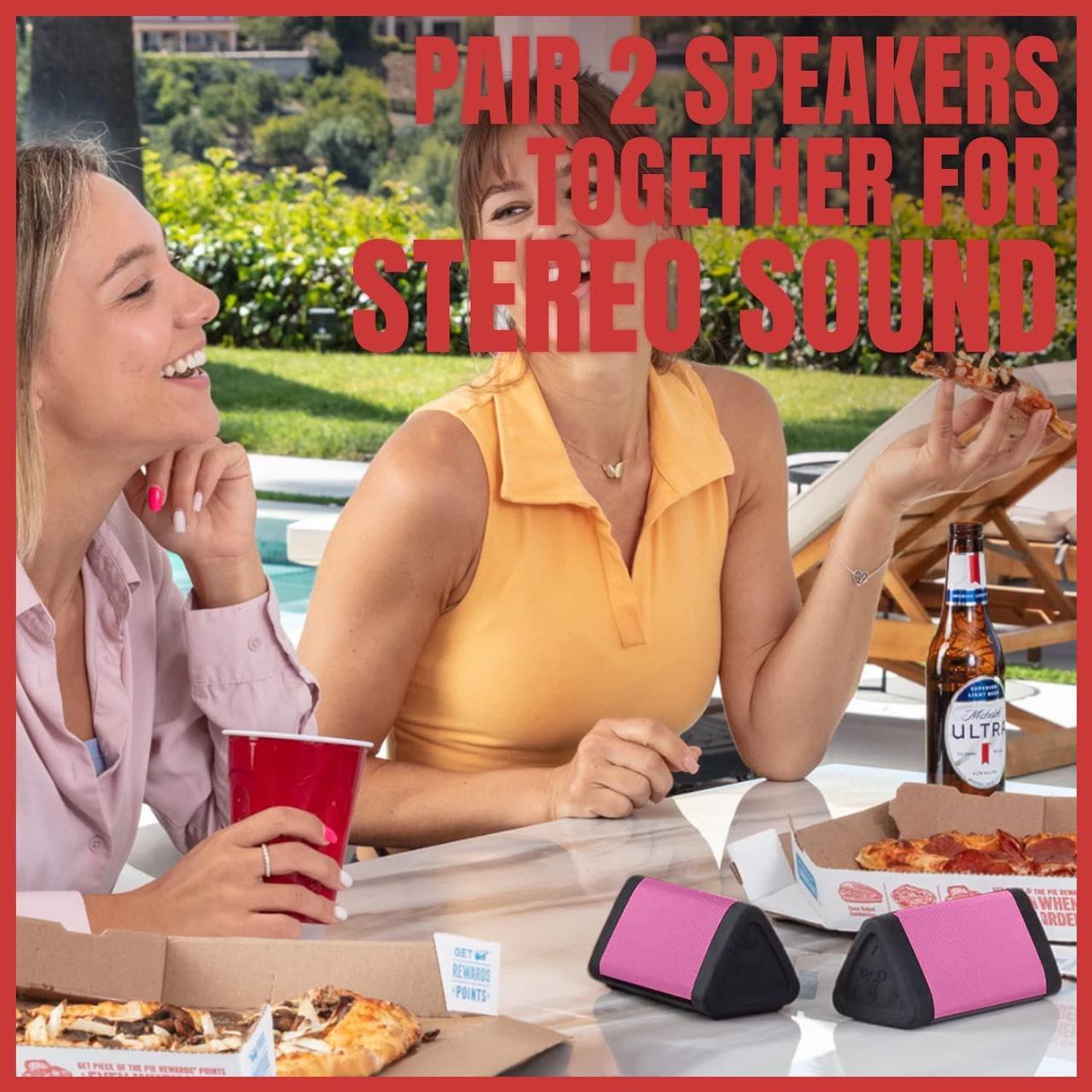Alt view image 3 of 6 - OontZ Angle 3 Bluetooth Speaker, Portable Wireless Bluetooth 5.0 Speaker, 10 Watts, Crystal Clear Stereo Sound, Rich Bass, IPX5 Water Resistant, Loud Portable Bluetooth Speaker (Pink)