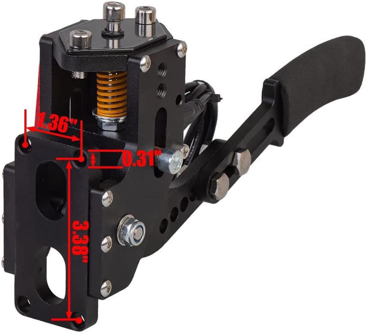Alt view image 3 of 7 - PC Racing Game USB Handbrake for 16Bit SIM for Racing Games, Compatible with G27 G29 G920 G923 T500 T300 Simulate Linear HandbrakeWith Fixing Clip and Plate