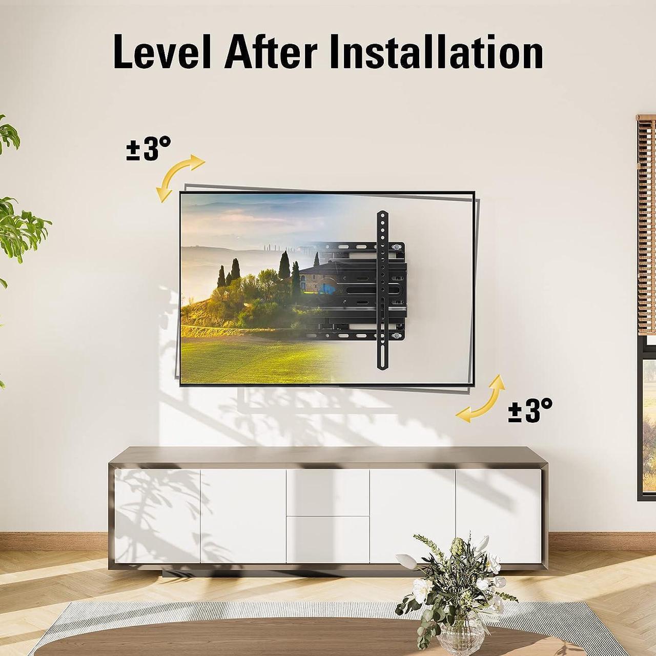 Alt view image 5 of 7 - TV Wall Mount for 32-65 Inch TV, TV Mount with Swivel and Tilt, Full Motion TV Bracket with Articulating Dual Arms, Fits 16inch Studs, Max VESA 400X400 mm, 99lbs, MD2380