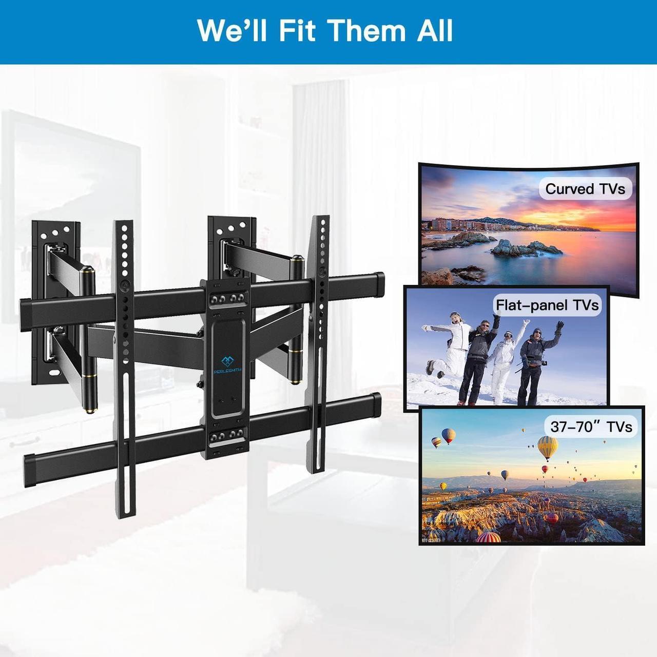 Alt view image 5 of 7 - Corner TV Wall Mount PSCLF1 (Black)