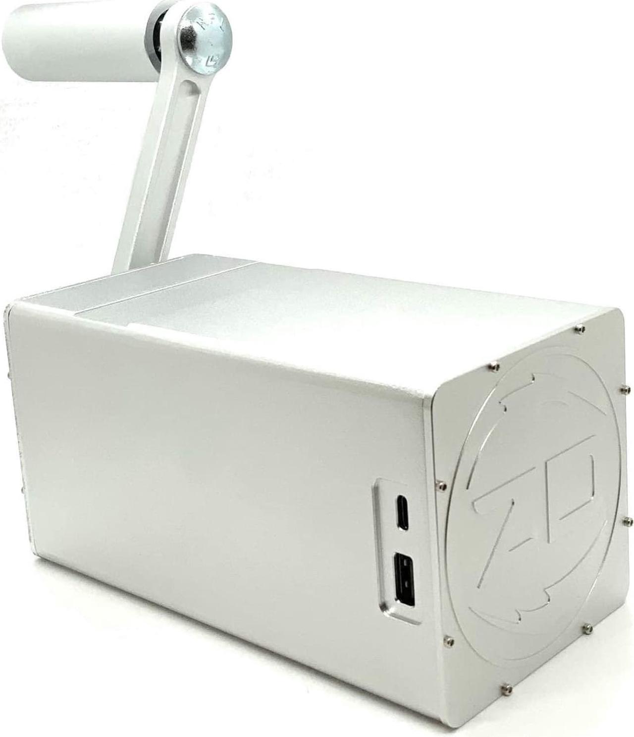 Alt view image 3 of 5 - Powerhouse 60+ Watt Hand-Crank Generator Fast Charger - USB-C Power Delivery (PD) - Phone, Laptop Backup Power for Emergency, Outage, Camping, Off-Grid