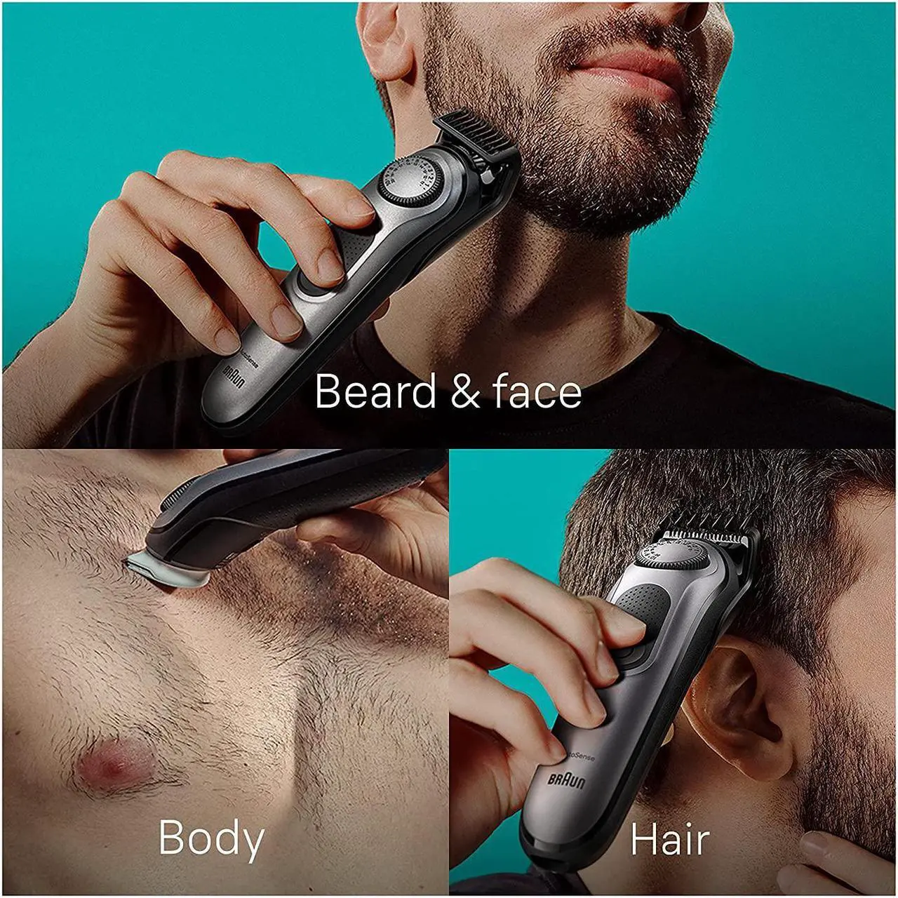 Alt view image 3 of 7 - Braun All-in-One Style Kit Series 7 7440, 12-in-1 Trimmer for Men with Beard Trimmer, Body Trimmer for Manscaping, Hair Clippers & More, Brauns Sharpest Blade, 40 Length Settings, Waterproof