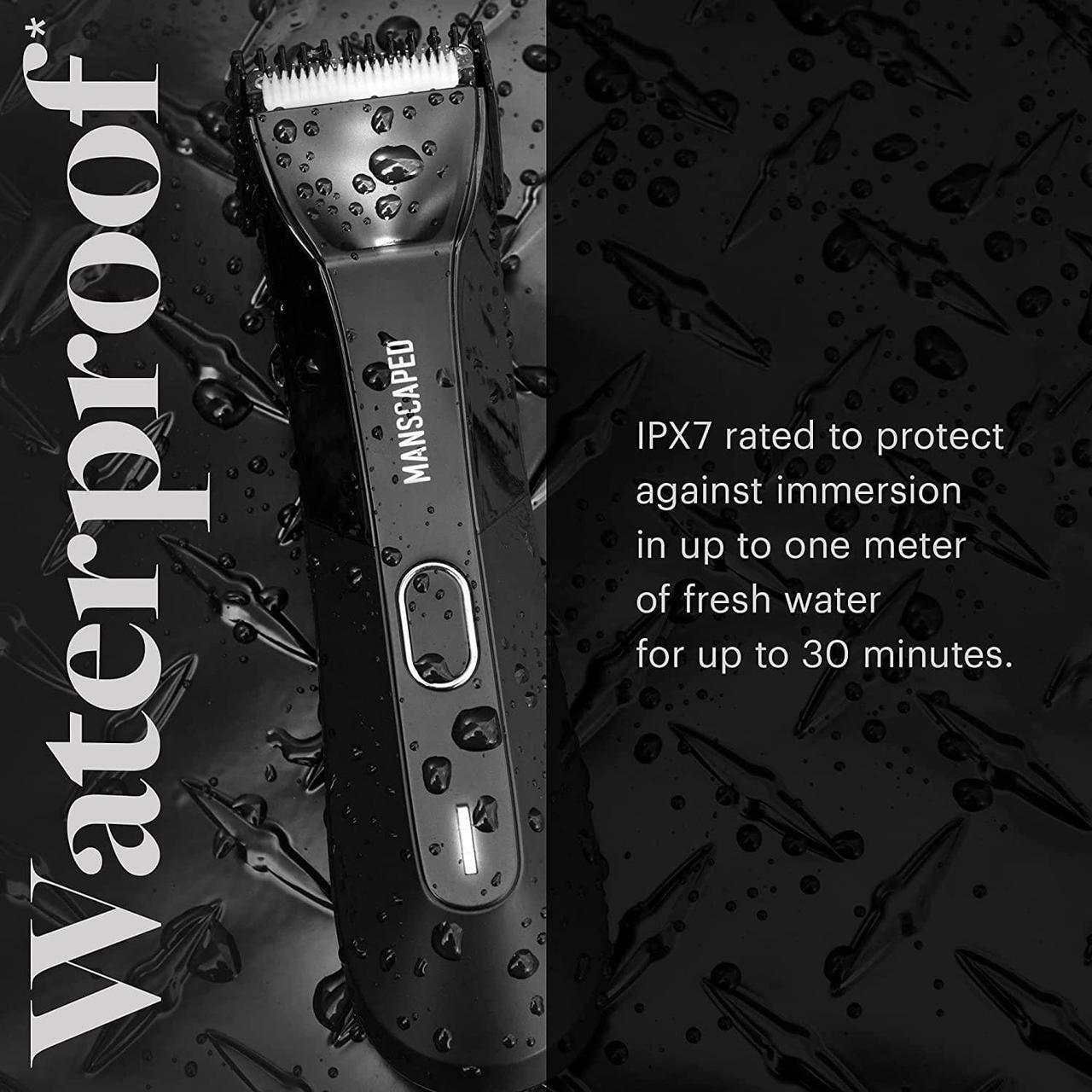 Alt view image 3 of 7 - MANSCAPED® The Lawn Mower® 4.0, Electric Groin Hair Trimmer, Replaceable SkinSafe® Ceramic Blade Heads, Waterproof Wet/Dry Clippers, Rechargeable, Wireless Charging, Male Hygiene Grooming Razor