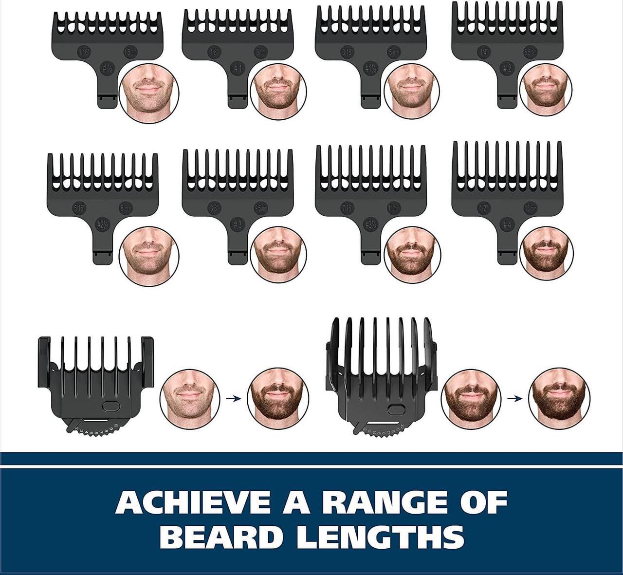Alt view image 7 of 7 - Wahl Stainless Steel Lithium Ion 2.0+ Slate Beard Trimmer for Men - Electric Shaver, Nose Ear Trimmer, Rechargeable All in One Men's Grooming Kit - Model 9864