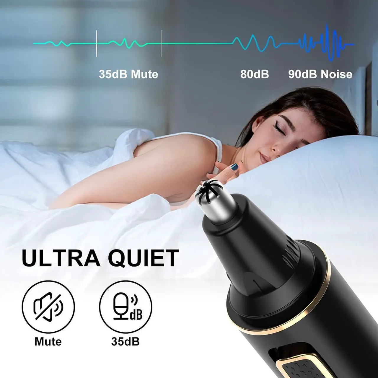 Alt view image 5 of 7 - Nose Hair Trimmer for Men, 2025 Painless USB Rechargeable Nose Hair Trimmer, Ear and Nose Hair Trimmer for Men, Professional Facial Hair Trimmer with IPX7 Waterproof Dual Edge Blades