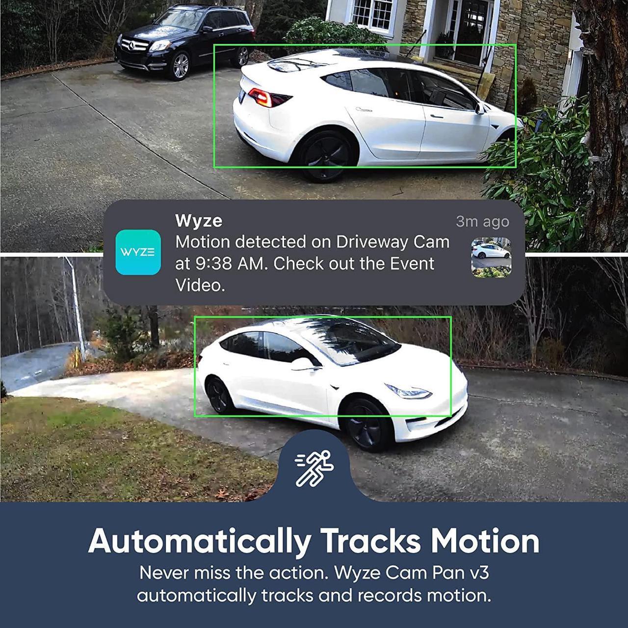 Alt view image 3 of 6 - WYZE Cam Pan v3 Indoor/Outdoor IP65-Rated 1080p Pan/Tilt/Zoom Wi-Fi Smart Home Security Camera with Color Night Vision, 2-Way Audio, Compatible with Alexa & Google Assistant, Includes 3 Mo of Cam Plus
