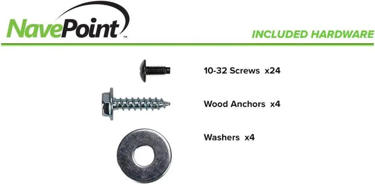 Alt view image 6 of 6 - Navepoint 6U Wall Mount Bracket Extendable Network Equipment Rack Threaded Standard 19 Inch