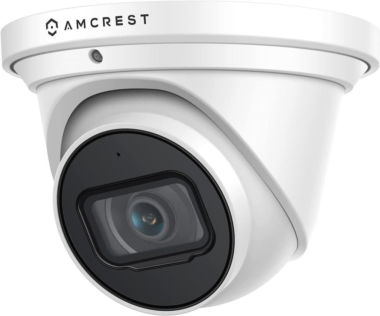 Main image of Amcrest UltraHD 4K (8MP) Outdoor Security IP Turret PoE Camera, 3840x2160, 98ft NightVision, 2.8mm Lens, IP67 Weatherproof, MicroSD Recording (256GB), White
