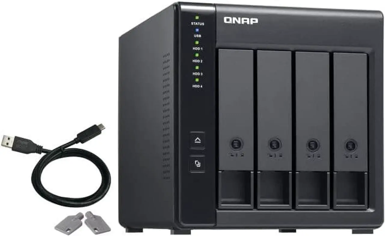 Alt view image 4 of 6 - QNAP TR-004 4 Bay USB Type-C Direct Attached Storage (DAS) with hardware RAID (Diskless)