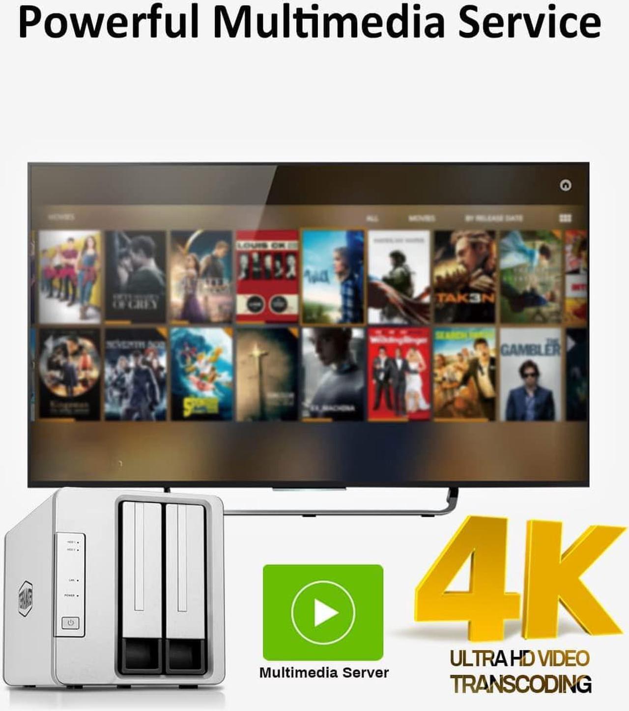 Alt view image 6 of 7 - TERRAMASTER F2-223 2Bay NAS Storage  High Performance for SMB with N4505 Dual-Core CPU, 4GB DDR4 Memory, 2.5GbE Port x 2, Network Storage Server (Diskless)