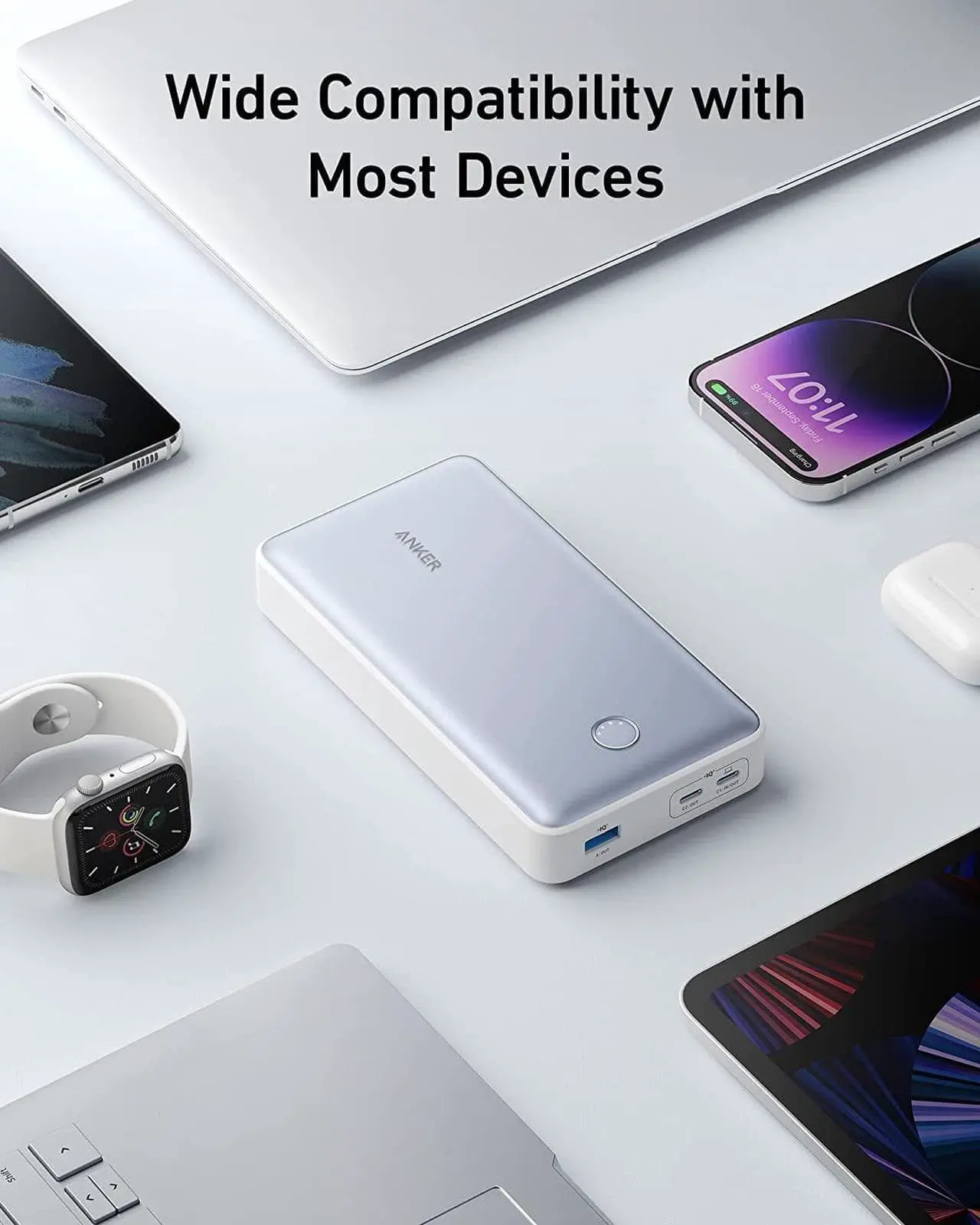 Alt view image 4 of 6 - Anker Portable Charger, 24,000mAh 65W Power Bank, 537 Power Bank (PowerCore 24K for Laptop), for MacBook Pro, Microsoft Surface, iPad Pro, iPhone 14 Pro, Apple Watch Series 5, and More