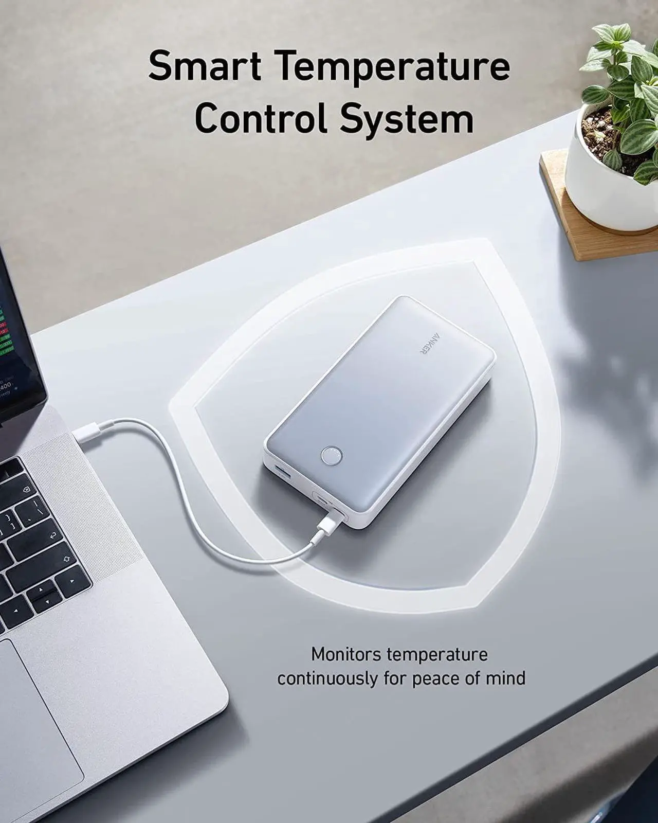 Alt view image 6 of 6 - Anker Portable Charger, 24,000mAh 65W Power Bank, 537 Power Bank (PowerCore 24K for Laptop), for MacBook Pro, Microsoft Surface, iPad Pro, iPhone 14 Pro, Apple Watch Series 5, and More
