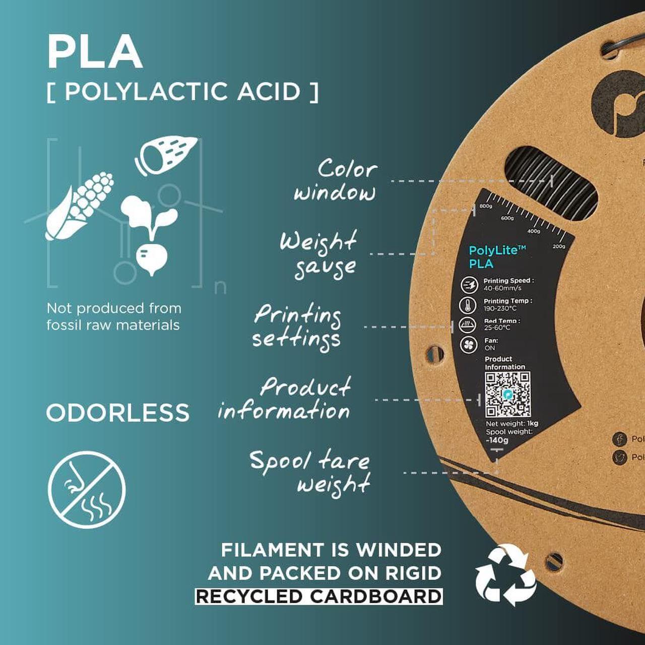 Alt view image 7 of 7 - Polymaker PLA Filament 1.75mm, Orange PLA 3D Printer Filament 1.75 1kg - PolyLite 1.75 PLA Filament Orange 3D Printing Filament, Dimensional Accuracy +/- 0.03mm, Compatible with Most 3D Printers