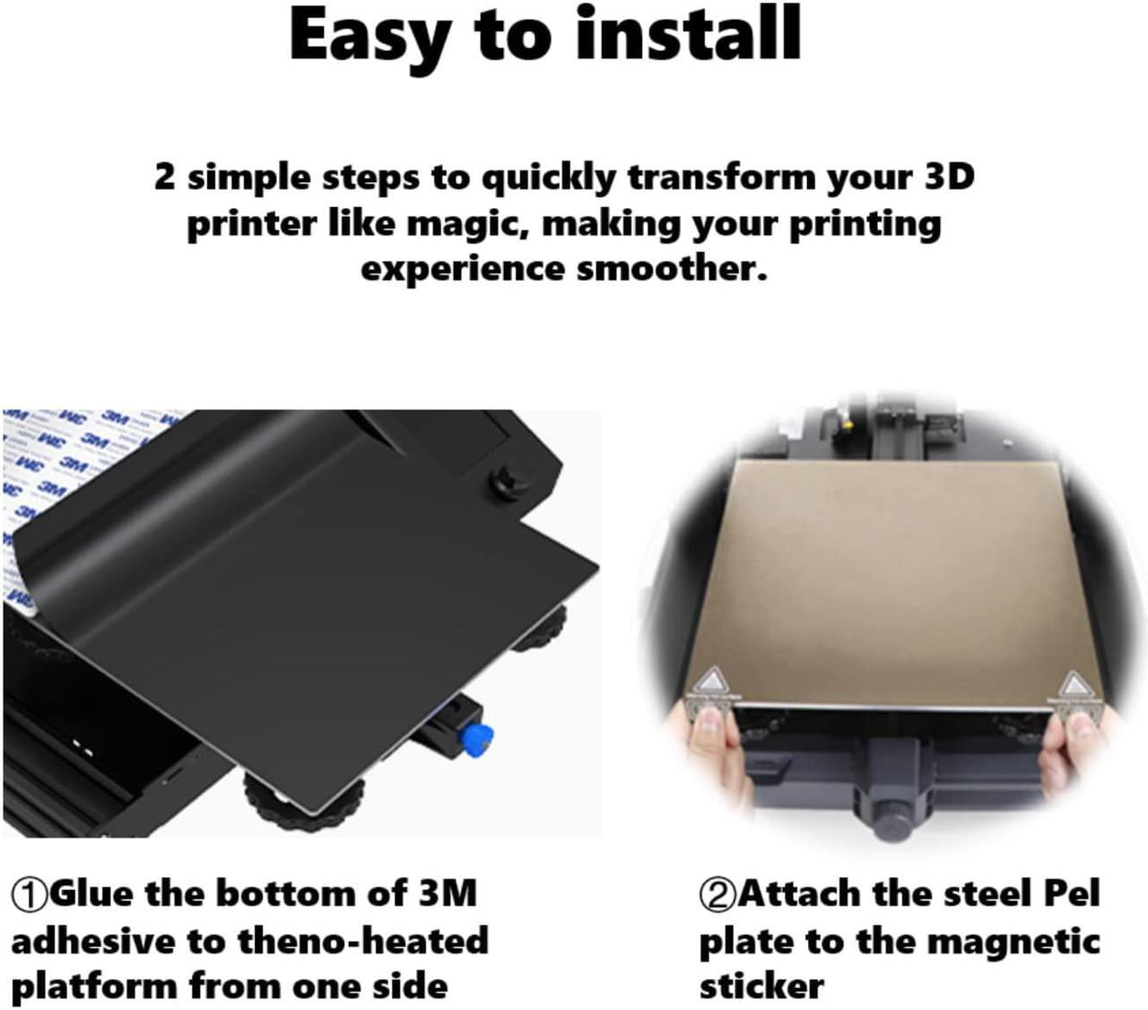 Alt view image 4 of 5 - PEI Sheet 235mmx235mm and Magnetic Sticker with Adhesive for Creality Ender 3/Ender 3 Pro/Ender 3 V2/Ender 3 S1/Ender 3 S1 pro/Ender 3 neo/Ender 3 v2 neo/Ender 5/Ender 5 Pro/Voxelab Aquila 3D Printer