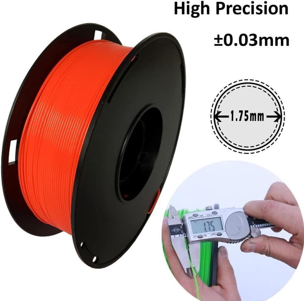 Alt view image 3 of 7 - ABS Filament 1.75mm, Red ABS 3D Printer Filament, 1kg Spool(2.2lbs), Dimensional Accuracy +/- 0.03mm, Fit FDM 3D Printers and 3D Pen