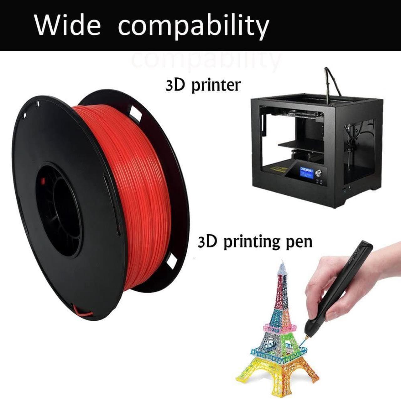 Alt view image 5 of 7 - ABS Filament 1.75mm, Red ABS 3D Printer Filament, 1kg Spool(2.2lbs), Dimensional Accuracy +/- 0.03mm, Fit FDM 3D Printers and 3D Pen