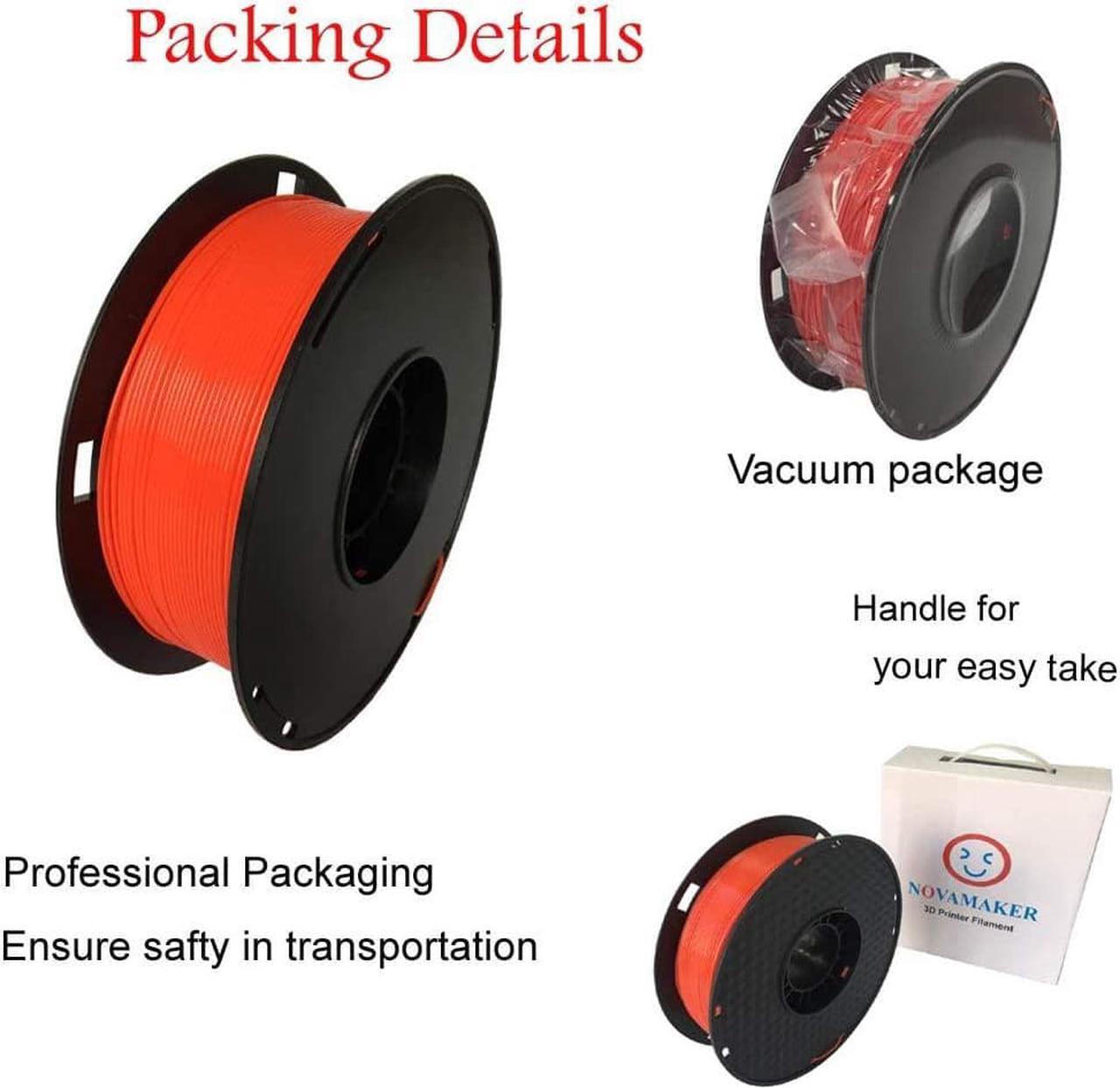 Alt view image 7 of 7 - ABS Filament 1.75mm, Red ABS 3D Printer Filament, 1kg Spool(2.2lbs), Dimensional Accuracy +/- 0.03mm, Fit FDM 3D Printers and 3D Pen