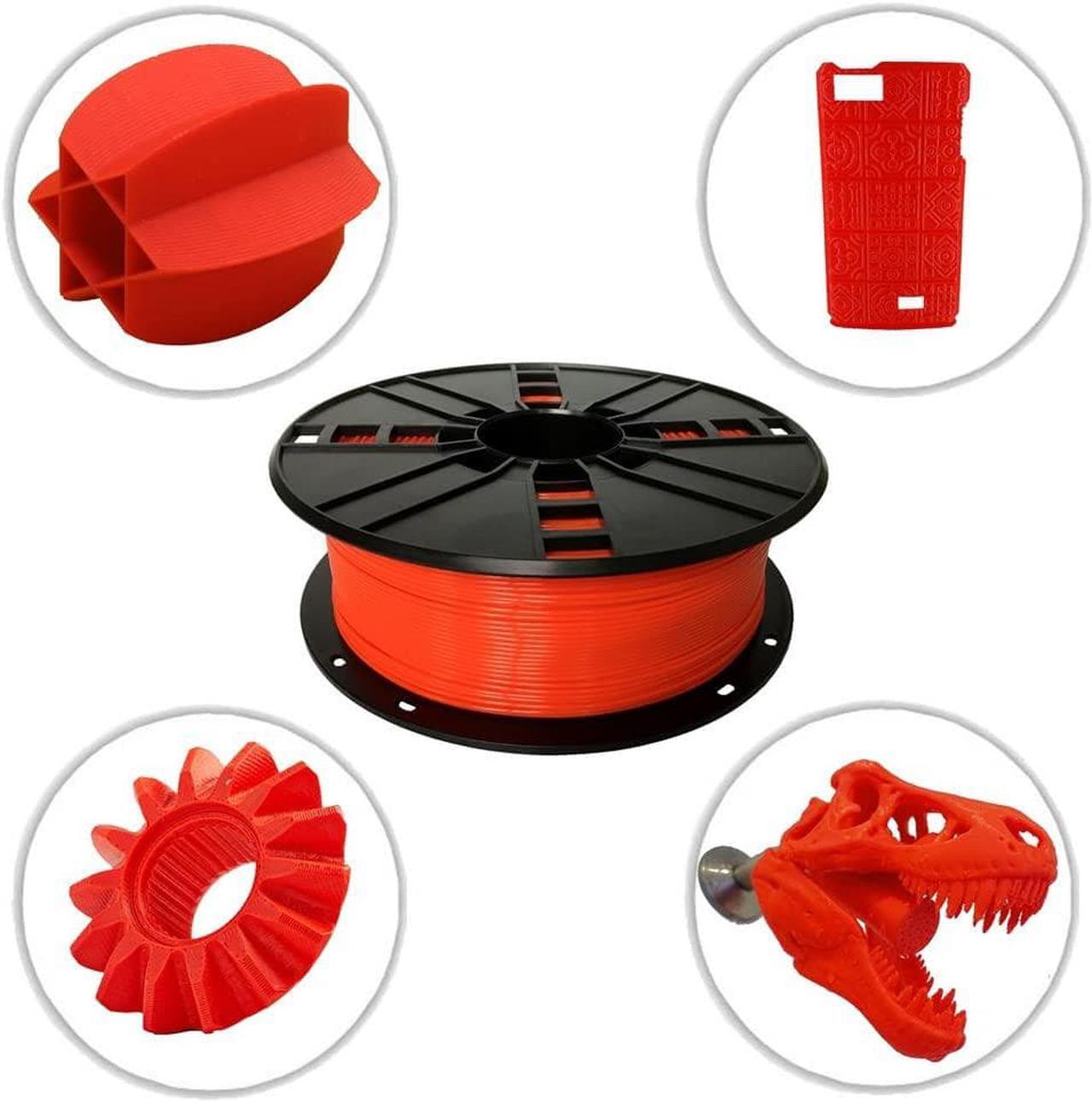 Alt view image 6 of 7 - ABS Filament 1.75mm, Red ABS 3D Printer Filament, 1kg Spool(2.2lbs), Dimensional Accuracy +/- 0.03mm, Fit FDM 3D Printers and 3D Pen