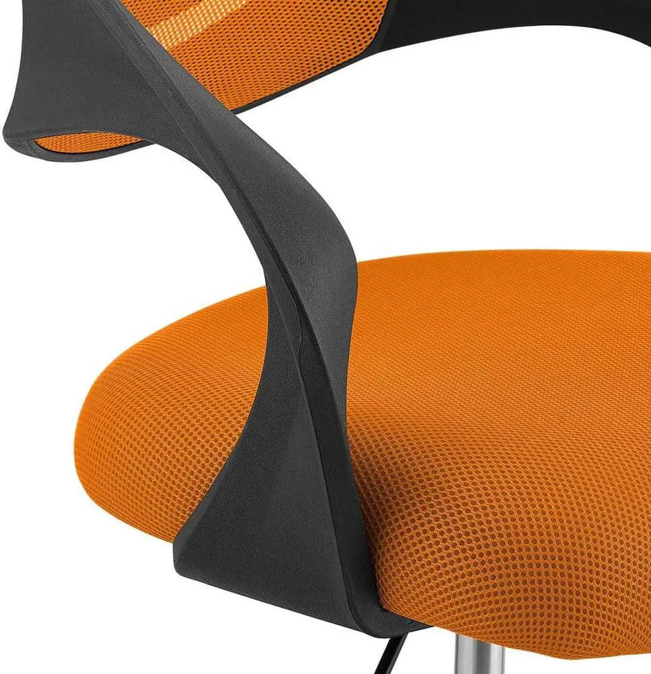 Alt view image 4 of 6 - Modway Thrive Drafting Chair - Tall Office Chair for Adjustable Standing Desks in Orange