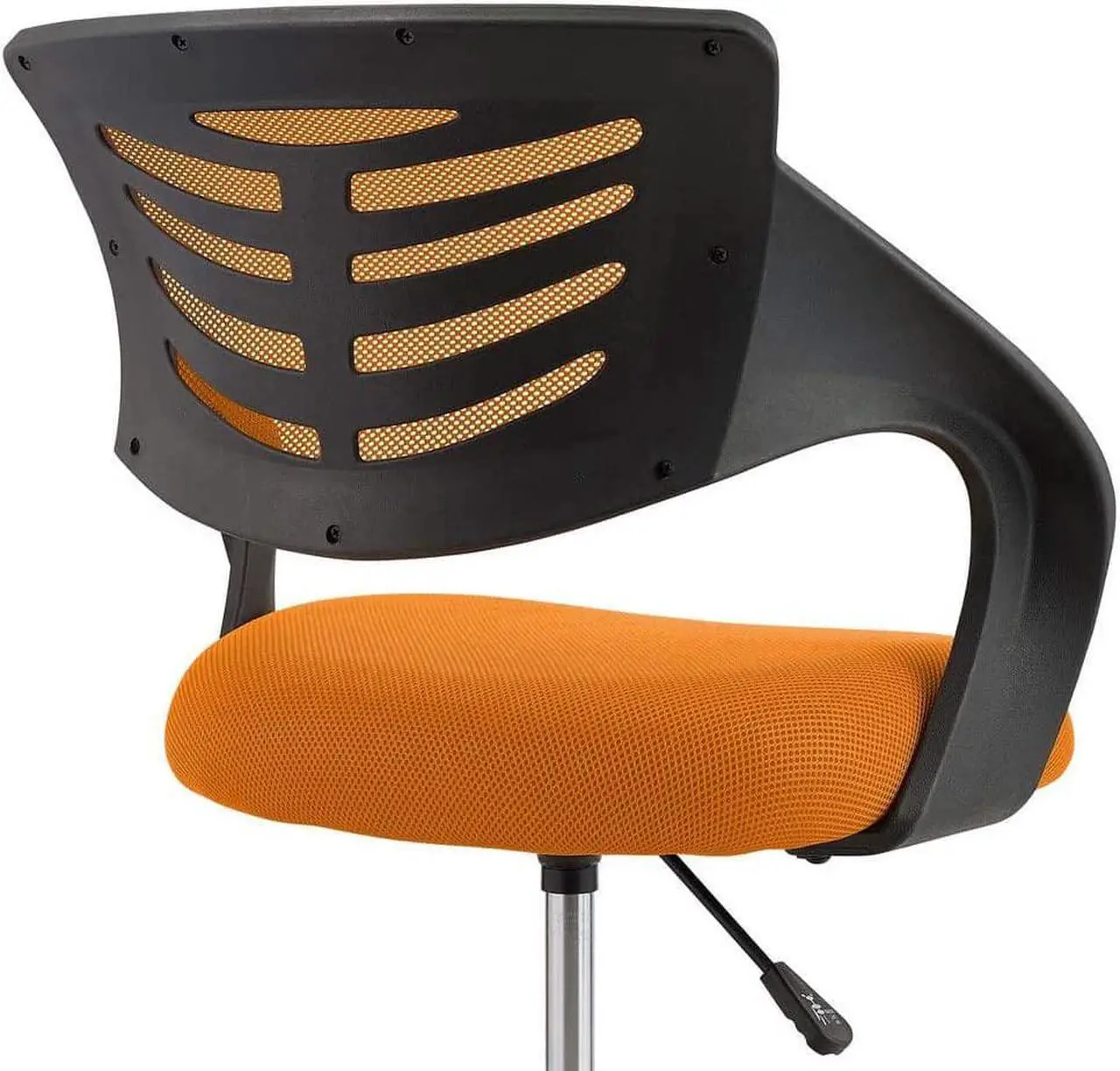 Alt view image 5 of 6 - Modway Thrive Drafting Chair - Tall Office Chair for Adjustable Standing Desks in Orange