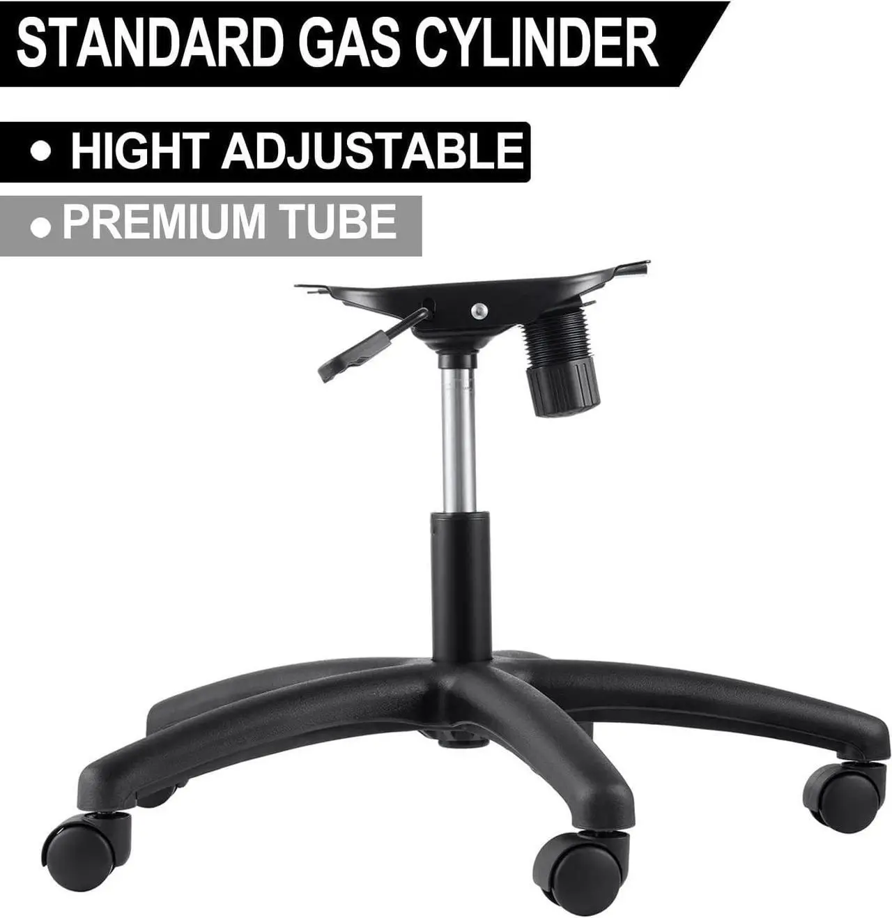 Alt view image 3 of 7 - Topdeep 28" Swivel Chair Base Replacement, Office Chair Base, 350 Pounds Heavy Duty Gaming Chair Replacement Base with Bottom Plate Stand Cylinder and Casters