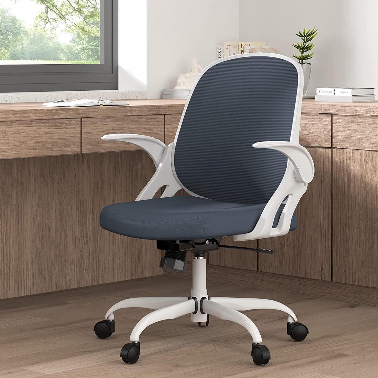 Main image of Home Office Chair Work Desk Chair Comfort Ergonomic Swivel Computer Chair, Breathable Mesh Desk Chair, Lumbar Support Task Chair with Wheels and Flip-up Arms and Adjustable Height