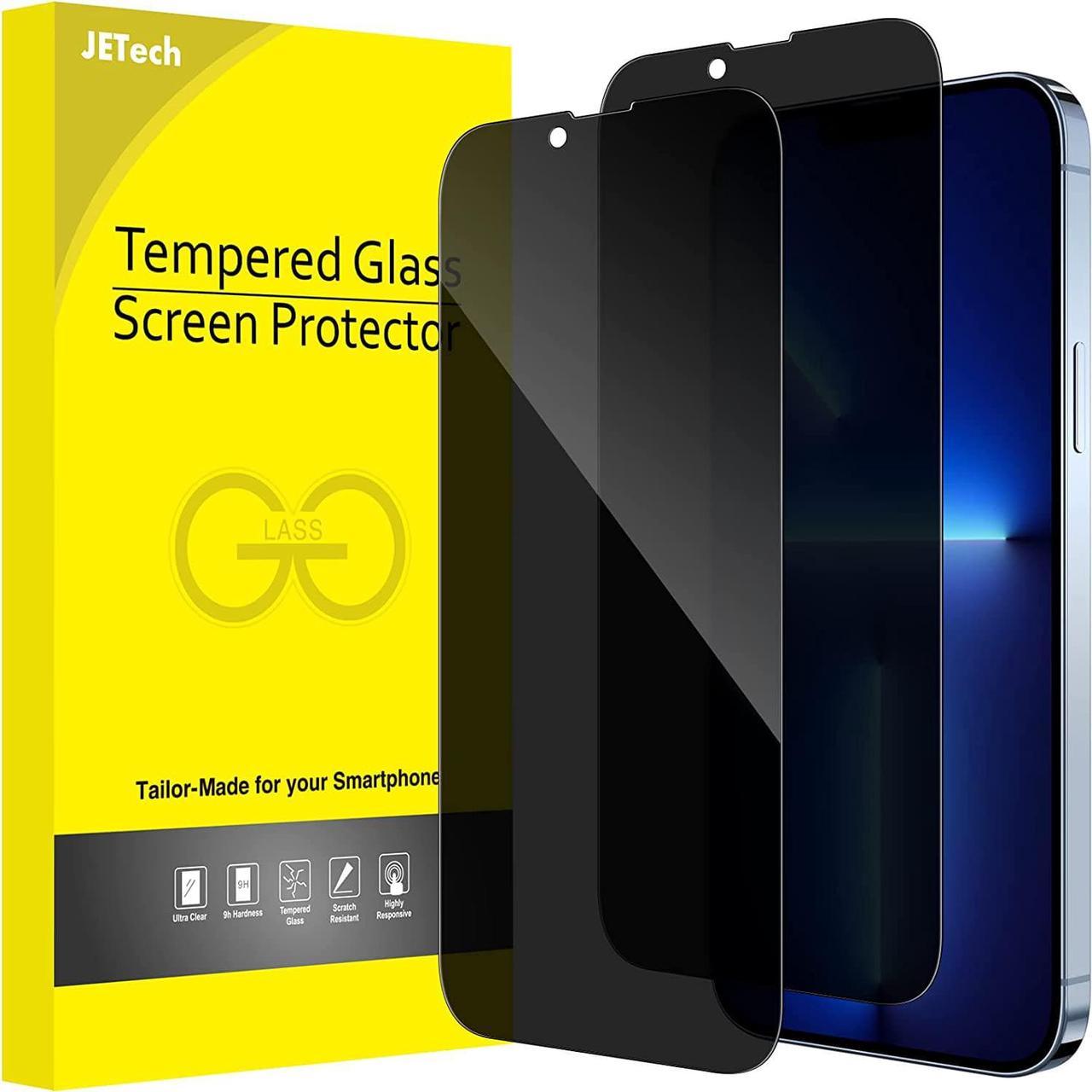 JETech Privacy Full Coverage Screen Protector for iPhone 13 Pro Max 6.7-Inch, Anti-Spy Tempered Glass Film, Edge to Edge Protection Case-Friendly, 2-Pack