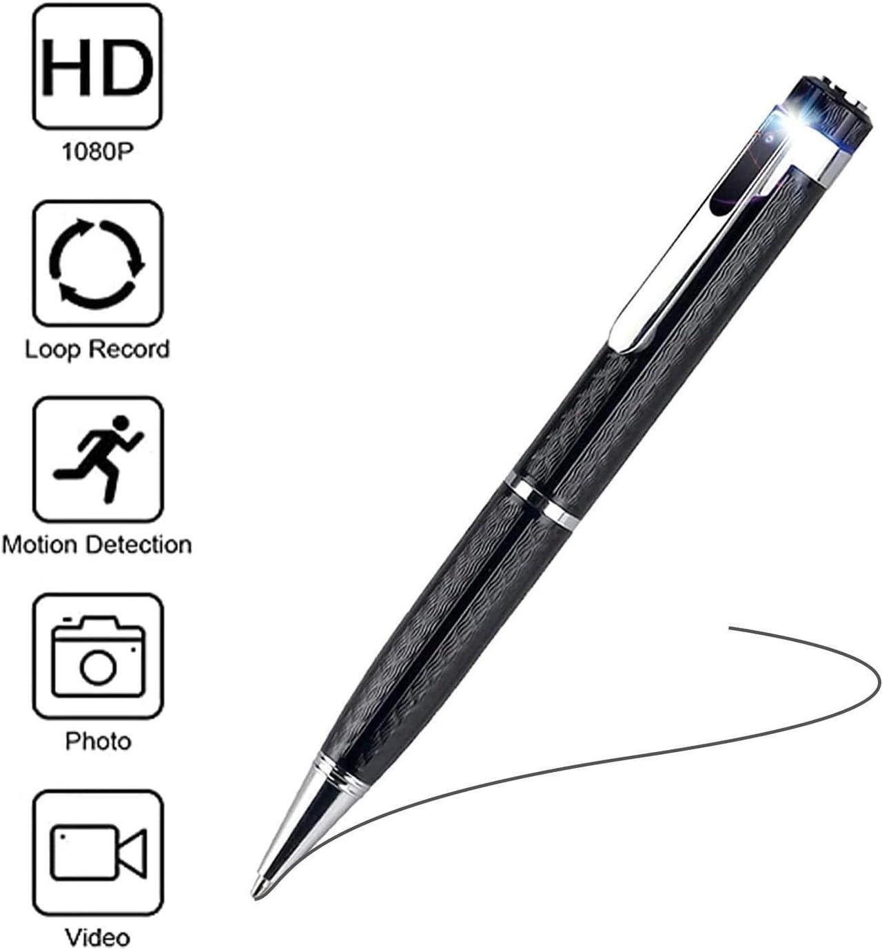 Alt view image 2 of 6 - Hidden Camera Pen 1080P HD 2.5Hrs with 32GB SD Card - 2 in 1 - Camera Pen - Mini Body Camera, Card Reader, 5 Refills for Business, Conference, Security