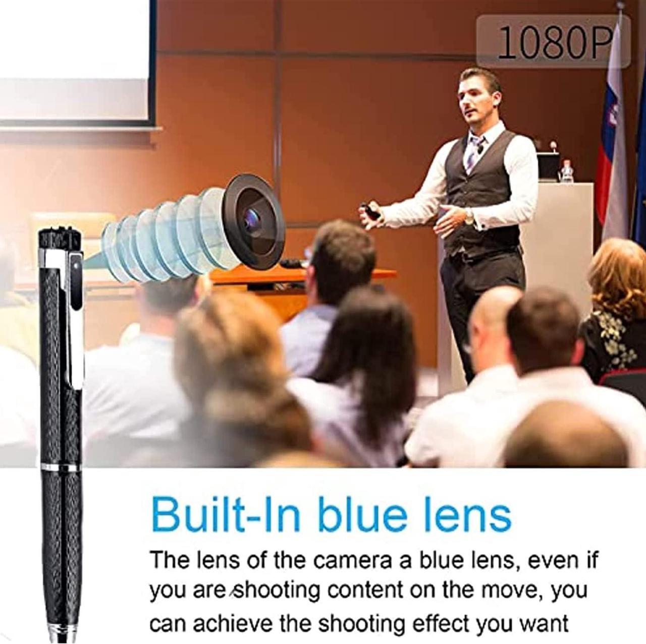 Alt view image 6 of 6 - Hidden Camera Pen 1080P HD 2.5Hrs with 32GB SD Card - 2 in 1 - Camera Pen - Mini Body Camera, Card Reader, 5 Refills for Business, Conference, Security