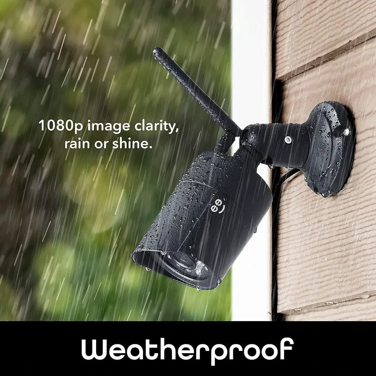 Alt view image 4 of 7 - Geeni HD Hawk 2 1080p Outdoor Security Camera, IP66 Weatherproof WiFi Surveillance with Night Vision and Motion Detection, Compatible with Alexa and Google Home, No Hub Required (Black)