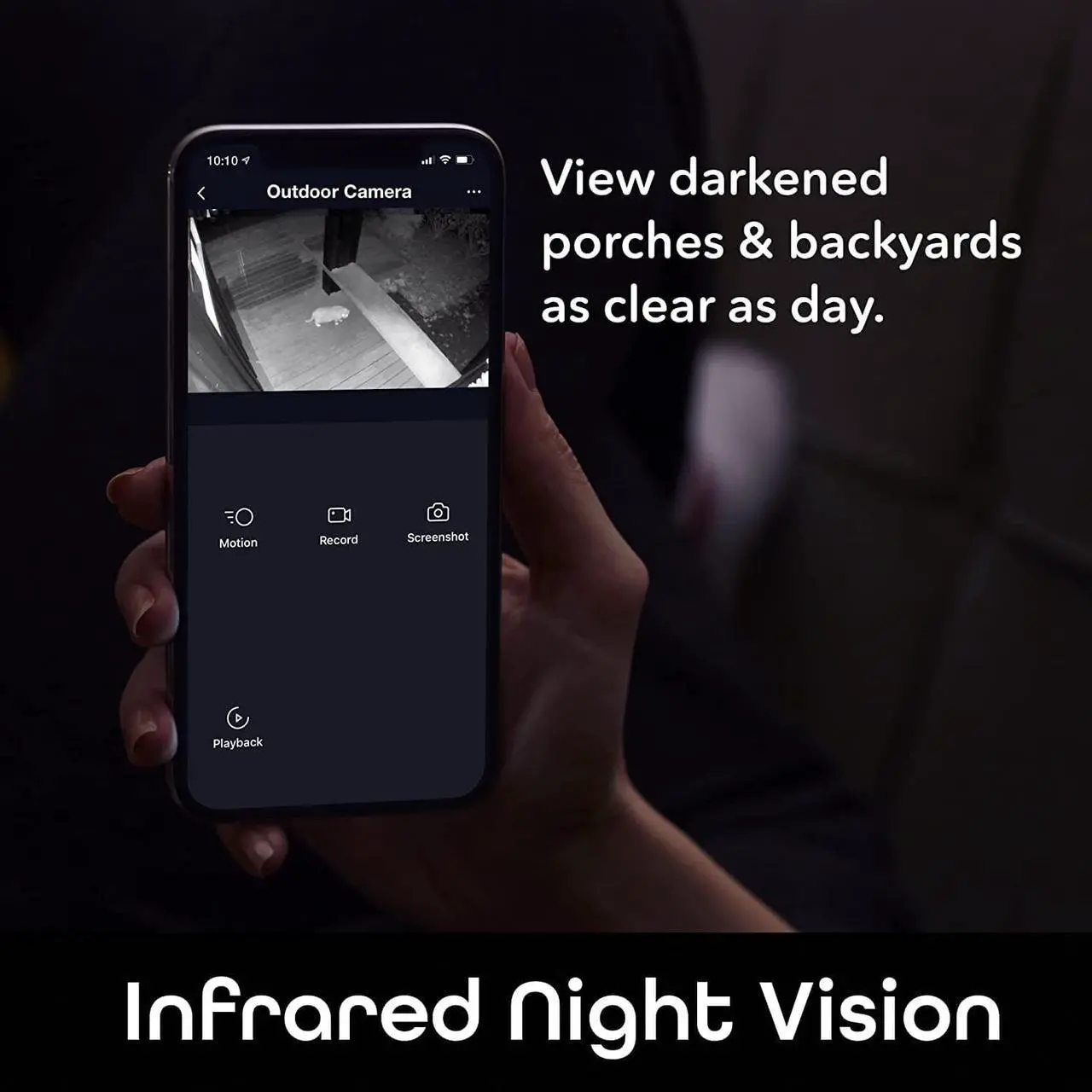 Alt view image 7 of 7 - Geeni HD Hawk 2 1080p Outdoor Security Camera, IP66 Weatherproof WiFi Surveillance with Night Vision and Motion Detection, Compatible with Alexa and Google Home, No Hub Required (Black)