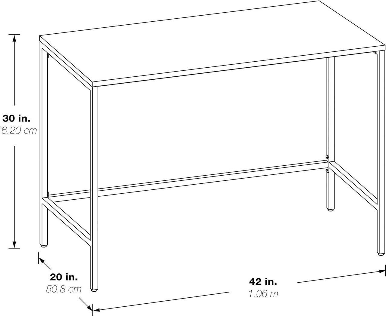 Alt view image 3 of 7 - OSP Home Furnishings Contempo 42-Inch Desk, Ash