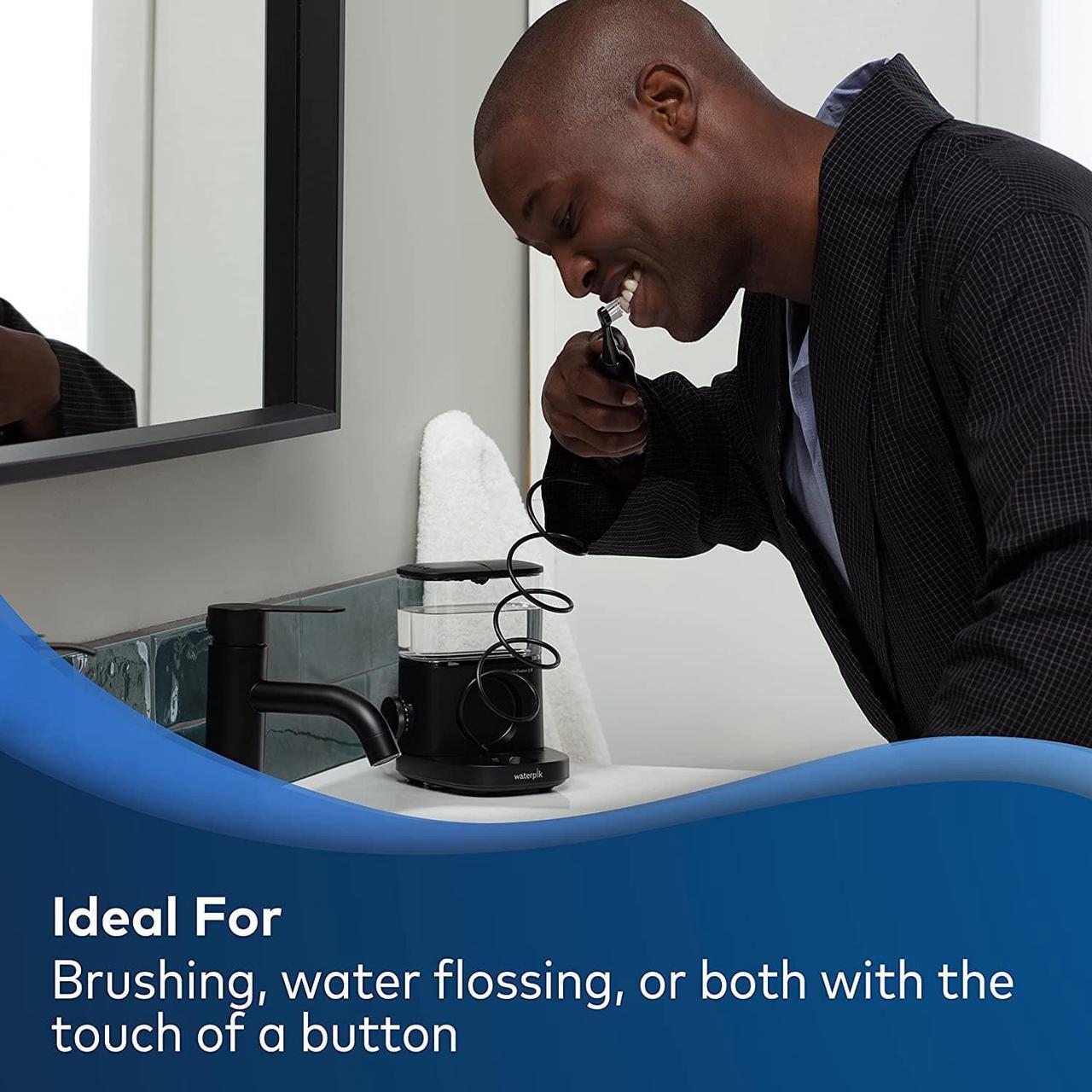 Alt view image 2 of 7 - Waterpik Sonic-Fusion 2.0 Professional Flossing Toothbrush, Electric Toothbrush and Water Flosser Combo In One, Black