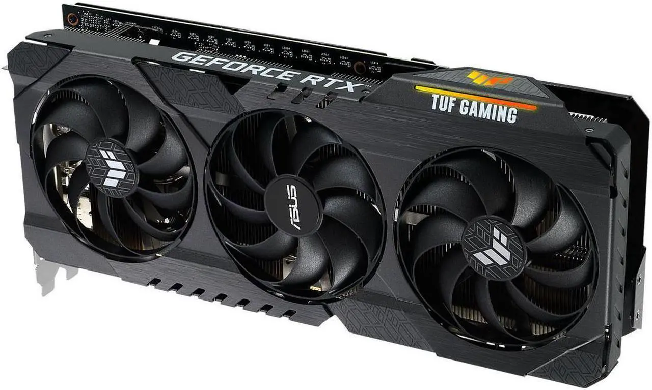 Alt view image 3 of 7 - ASUS TUF GeForce RTX 3060 Ti O8G V2 GAMING Edition 8GB GDDR6 PCI Express 4.0 Video Card TUF-RTX3060TI-O8G-V2-GAMING (LHR)