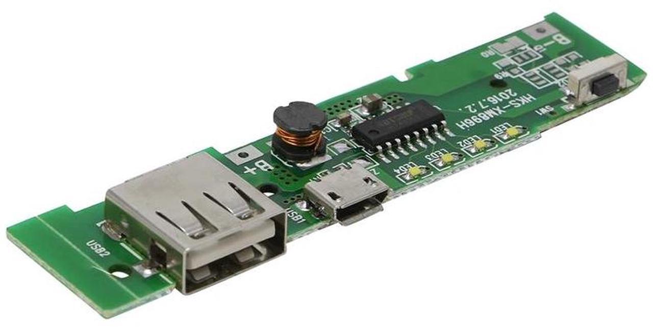 Alt view image 4 of 4 - USB 5V 2A Mobile Phone Power Bank Charger PCB Board Module For 18650 Battery