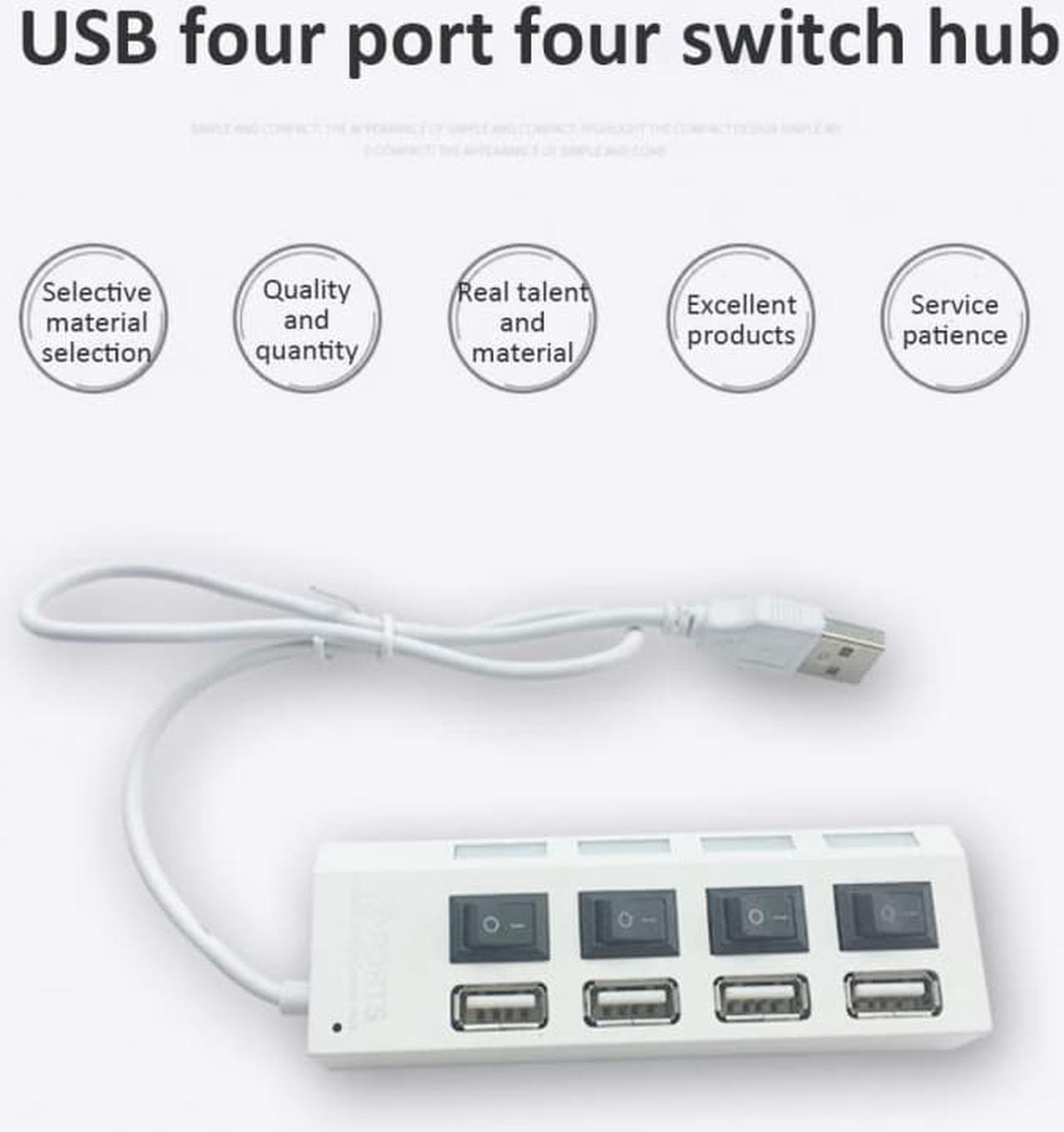 Alt view image 2 of 6 - RYRA High Speed 4/7 Ports USB HUB 2.0 Adapter Expander Multi USB Splitter Multiple Extender With Switch 30CM Cable For PC Laptop Color: orange (black 7port USB2.0)